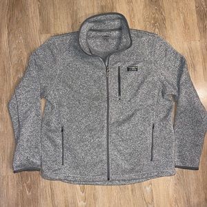 Men's L.L.Bean Sweater Fleece Full-Zip XL Jacket Slightly Fitted EUC